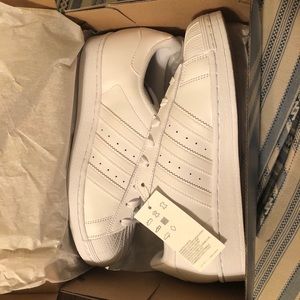 Adidas superstar sneakers all white